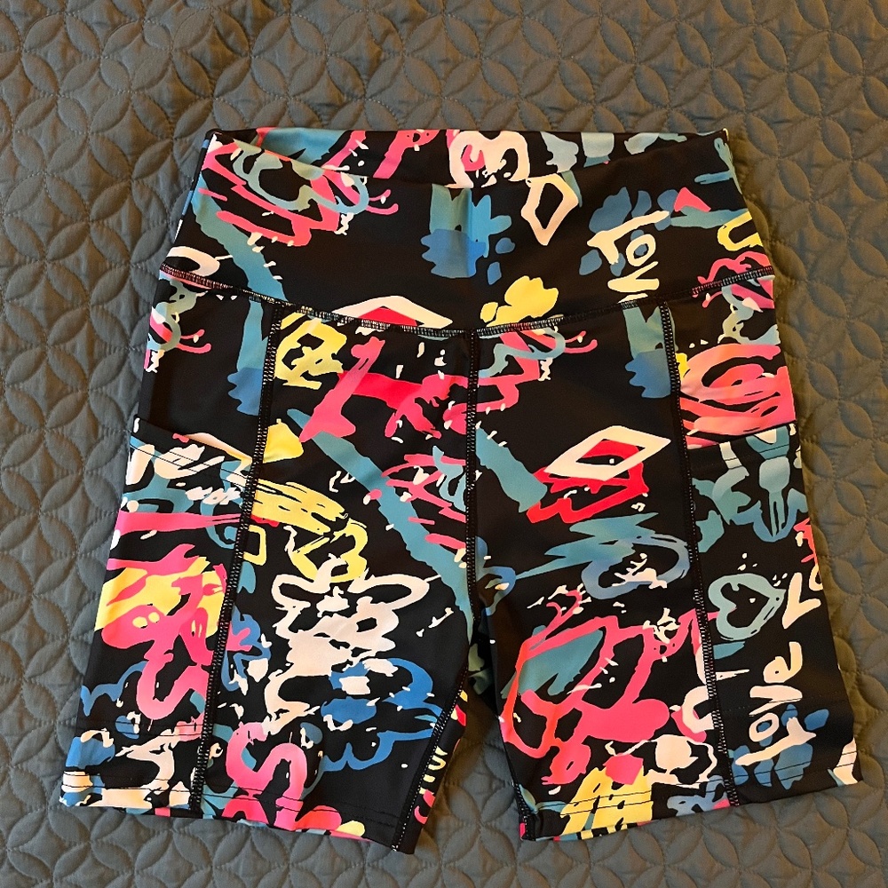NEW  Sport/ bike Shorts women size m colorful